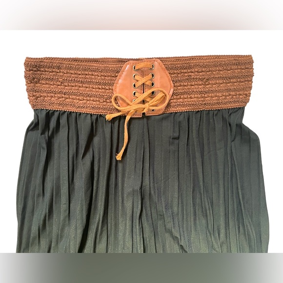 Gradient Greens Boho Palazzo Pants - Picture 4 of 6